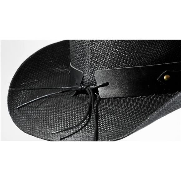 Western Outback Cowboy Hat Men's Women's Style Classic Straw Western Cowgirl Hat - Picture 6 of 7